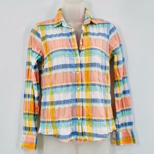 J CREW Button Up Blouse Top 0150
